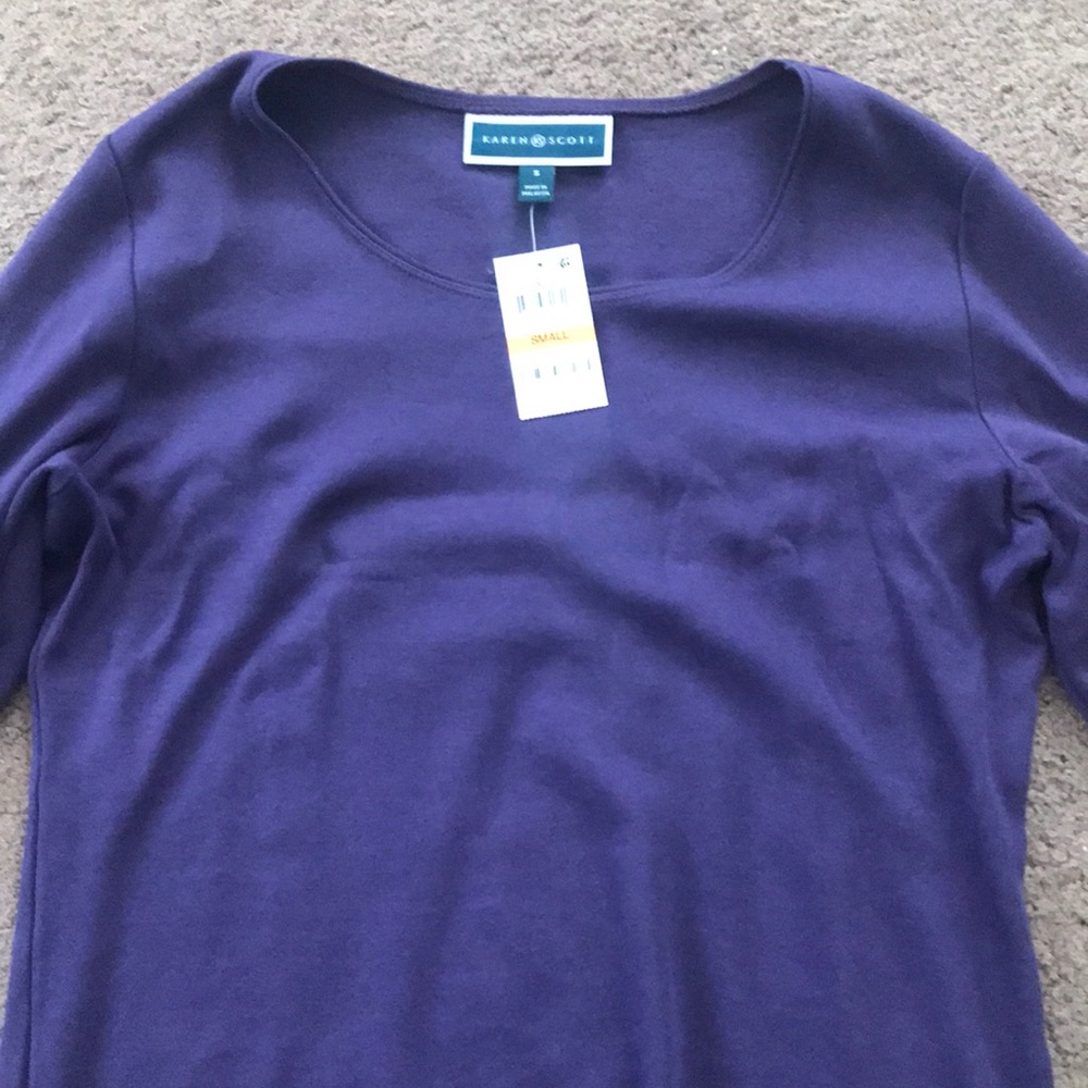 NWT Karen Scott Long Sleeve Shirt